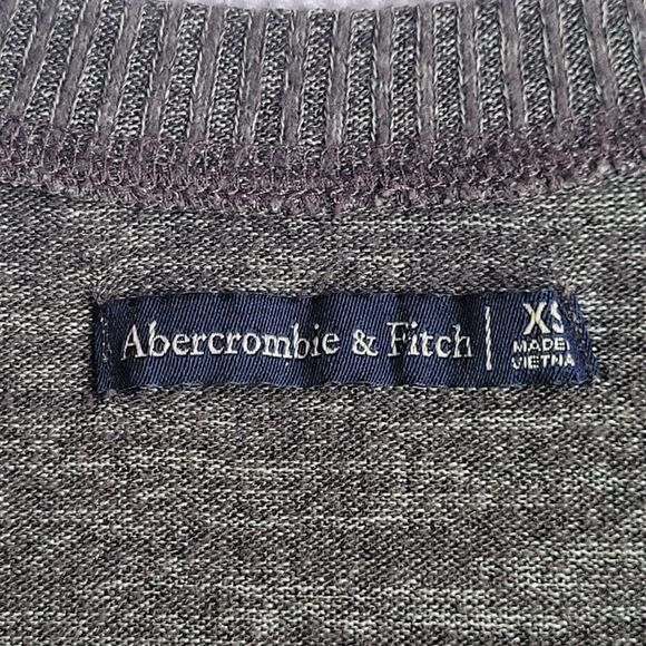 ABERCROMBIE Dark Gray Shirt Size XS Heather Soft Long Sleeve Lightweight Casual - Picture 5 of 5